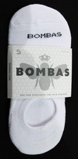 Bombas Women's Solid Seamless Midweight Ankle Socks BM7 White Large NWT
