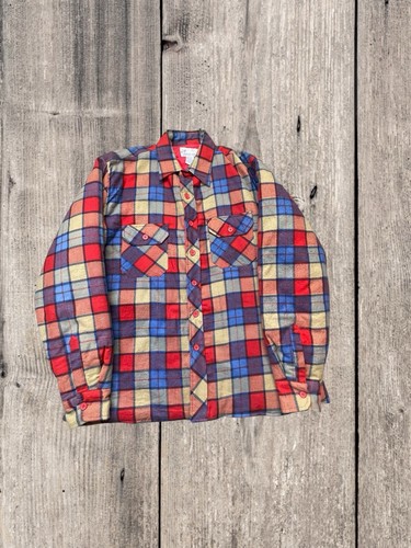 Lumber Jack Quilted Lined Plaid Flannel Shirt Jacket XL