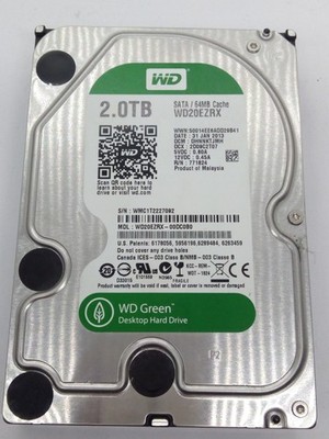 WESTERN DIGITAL SATA HARD DRIVE 2TB S/N: WMC1T2227092 #FP4400