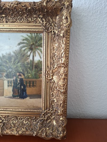 Gemälde - Glogan , Frauen an der Südsee - Öl auf Holz mit Rahmen ende 19Jh / 20 - Bild 7 von 9