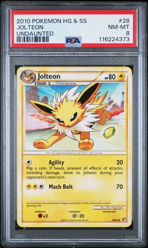 Jolteon graded PSA 8 for sale on eBay