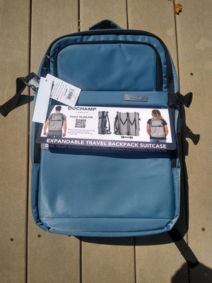 NWT Duchamp Getaway Expandable Travel Backpack USB SLATE hard to get color
