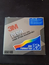 Imation 3M Optical PD 650 Rewritable Optical Disk. DOS Formatted NEW