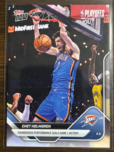 Image via eBay listing Chet Holmgren - 2025-26 NBA Topps NOW® - Card 296 - PR: 531