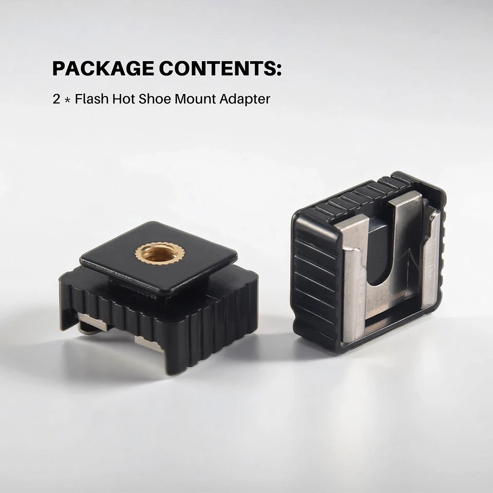 2Pcs Flash Hot Shoe Mount Adapter To 1/4 Inch Thread For Studio Light Stand9538 - Image 4 of 4