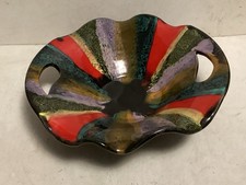 Vallauris Splendide Coupe à Fruits Céramique émaillée Style Moderniste 1950/60