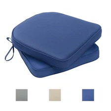 Aoodor 2PCS Outdoor U-Shape Chair Cushion Seat Pad w/ties for Patio Dining Chair
