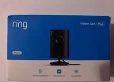 Ring Indoor Cam plus, Plug-In, Retinal Vision 2K - Black  BRAND NEW, SEALED 