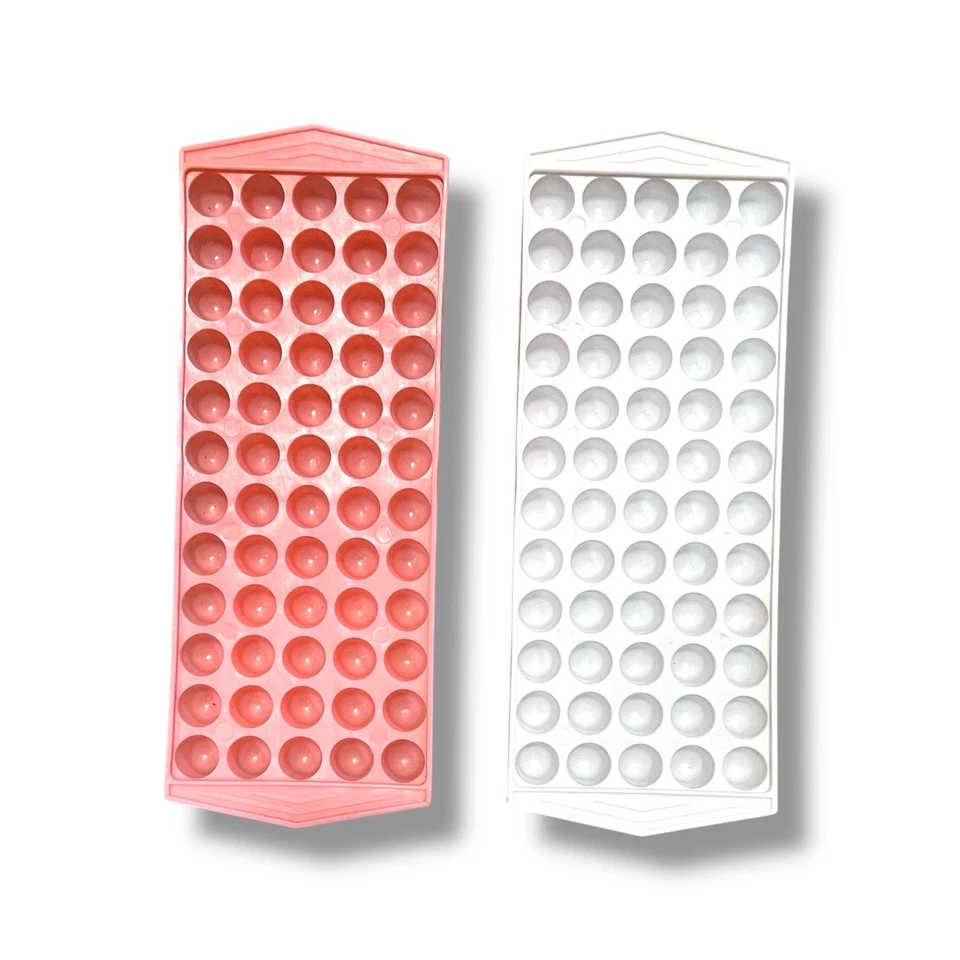 Lote 4 mini bandejas para cubitos de hielo de plástico duradero Foto 3 de 4