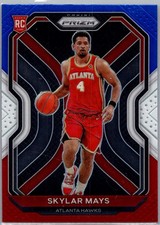 Skylar Mays #255 2020-21 Panini Prizm RC Red, White and Blue Hawks MBKC#172