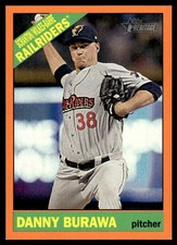 2015 Topps Heritage Minor League Orange Danny Burawa 24/25 Scranton/Wilkes-Barre