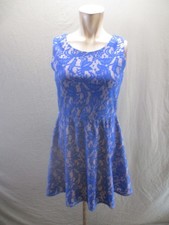 NWOT Unbranded Size M Womens Lace Lined Back Zip Short A-Line Dress 481