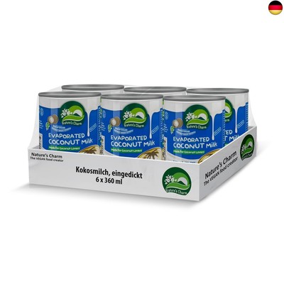 Nature's Charm eingedickte Kokosnussmilch ? Vegane Kokosmilch ? Ideal zum