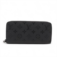 Louis Vuitton Monogram Midnight Zippy Wallet M28048 Black Zip Round Wallet There