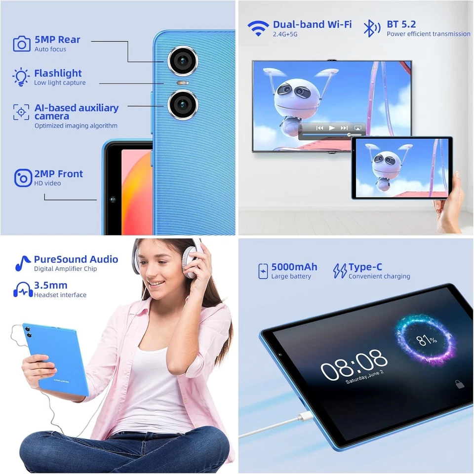 TABLET TECLAST P26T - 8 GB RAM - 128 GB ROM - 128 GB MICRO SD - Immagine 2 di 4