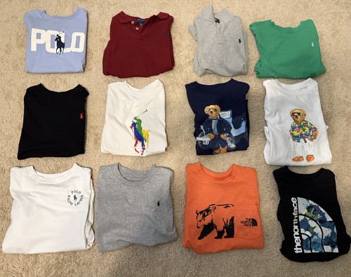 Lot Of 80 Size 6 & 7 Boys Kids Jordan Nike Polo Ralph Lauren North Face Clothing - Picture 8 of 10