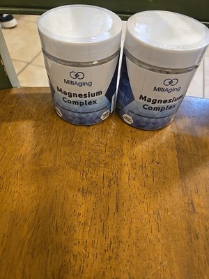 Lot Of 2Magnesium Complex 200mg 100 Caps  to Support Stress, Sleep, Heart, Nerve