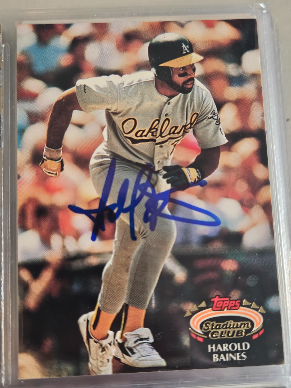 1992  Stadium Club HAROLD BAINES In-Person Signed Autographed AUTO