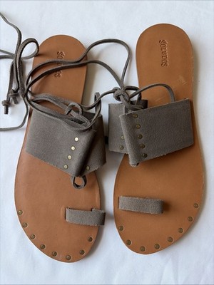 Saludos Milo Lace Up Ankle Sandals