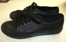 Superga Black  Glitter Pumps size 6