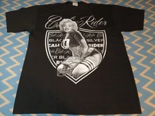 Y2K Oakland Raiders Marylin Monroe 2XL XXL Shirt NFL Football Black Graphic Tee