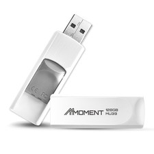 MMOMENT MU39 128GB USB 3.1 Gen1 Flash Drive, Read Speed up to 100MB/s, Retrac...