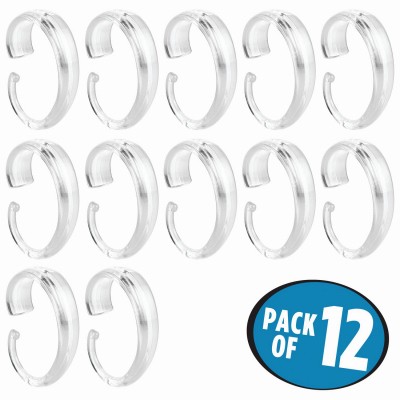 12 Stück - Duschvorhang "C" Haken, klarer Kunststoff, 12 Stück - 76820 - Bild 1 von 1
