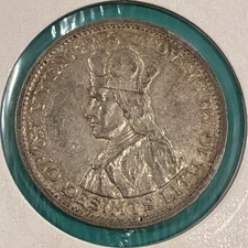 LITHUANIA SILVER COIN LITAS, COINS 10 LITU 1936, LIETUVA VYTAUTAS XF 