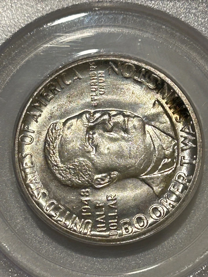 1948 P Booker T Washington Silver Half Dollar PCGS MS65 CAC OGH Only 8k Minted - Image 3 of 4