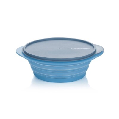 Tupperware Flat Out Flatout Bowl & Liquid Tight Seal 4 Cups 2025 Color Blue New
