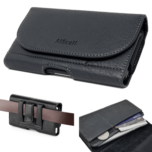 For iPhone 16,15 Pro,15, 14,Leather Carrying Case Belt Clip Holster Wallet Pouch - Picture 1 of 50