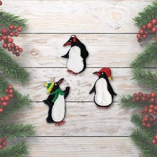 Penguins Patches (3-Pack) Christmas Iron on Patch Applique