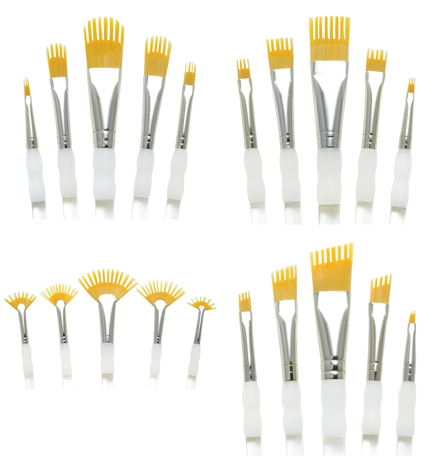 Royal & Langnickel Aqualon Soft Synthetic Fan Brushes