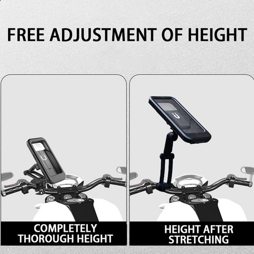 Motorcycle Bike Handlebar Phone Mount Holder Waterproof Case for iPhone Samsung - Picture 6 of 7