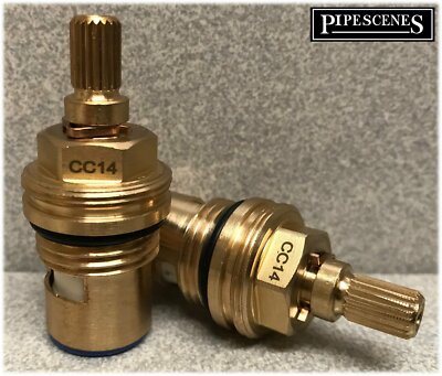 Pipescenes555 CC14/A2 Keramik Scheibe Wasserhahn Patrone Ventile 20 Spline x 7,6 mm PAAR