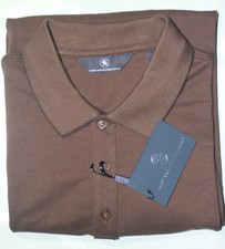 Hart Schaffner Marx Mens New 99 Pullover Pique Polo Shirt L LG Large NWT Brown