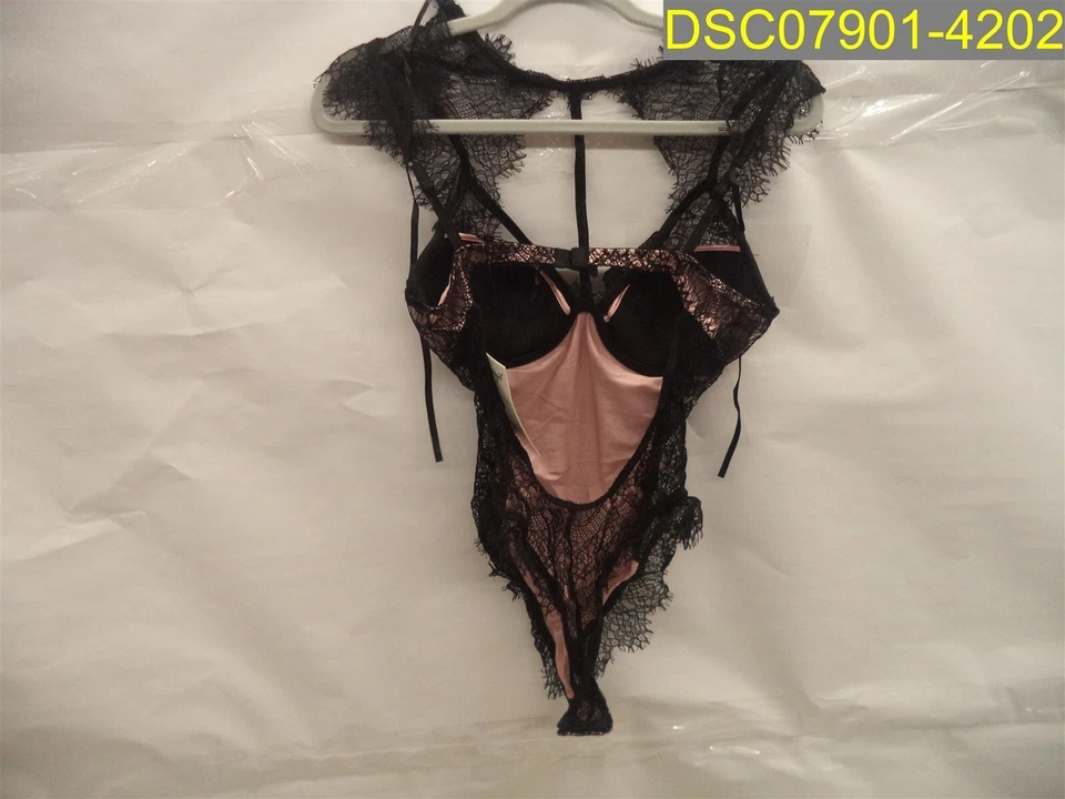 Lencería Dreamgirl Estilo 10537 Mediana Negra Vintage Rosa 888368280001 Foto 2 de 4