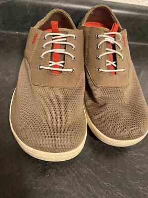 Olukai Shoes Mens 9 Brown No Tie Nohea Moku Mesh Sneakers  display picture 2