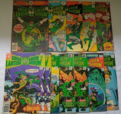 Green lantern Green Arrow 12 issue comic bundle lot DC Original Vintage 1976-79
