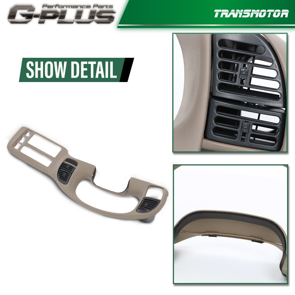 G-PLUS Dash Radio Bezel Trim Panel – Compatible With 1995-2005 Chevy Astro & GMC Safari (Replaces 15718197)