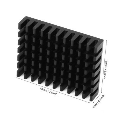 5 Stück Aluminium Kühlkrper Kühlrippe Heatsink Für CPU Elektronik Chip 40*8*30m