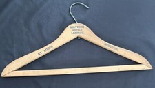 Vintage MAYFAIR HOTELS LENNOX 17  Wooden Wood Advertising Hanger St. Louis, MO