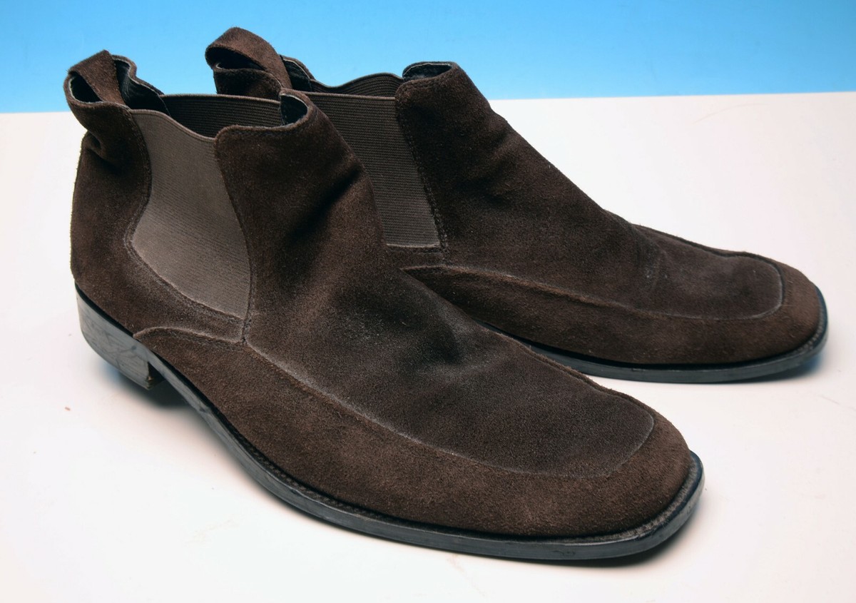 Aston Grey Abdulov Chelsea Boots in Brown Distressed Suded Size 11.5 ASHTON GREY CONRAD BROWN SUEDE CHELSEA MODERN URBAN ANKLE  main image 3