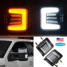 Switchback Led Side Mirror Turn Signal Light  For Ford F250 F350 F450 Super Duty