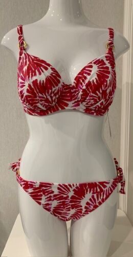 Fantasie Lanai 32G Wired Non Pad Balcony Bikini & Small (UK 10) Tie Sided Bottom - Picture 1 of 8