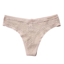 NWT Victorias Secret Very Sexy Sheer Animal Print Thong Panty - Stone Medium