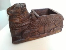 ANTICO CAVALLO TIBETANO IN LEGNO 