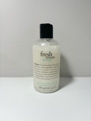 Philosophy Fresh Cream & Mint 3 in 1 Shampoo Shower Gel & Bath 8 oz No Seal