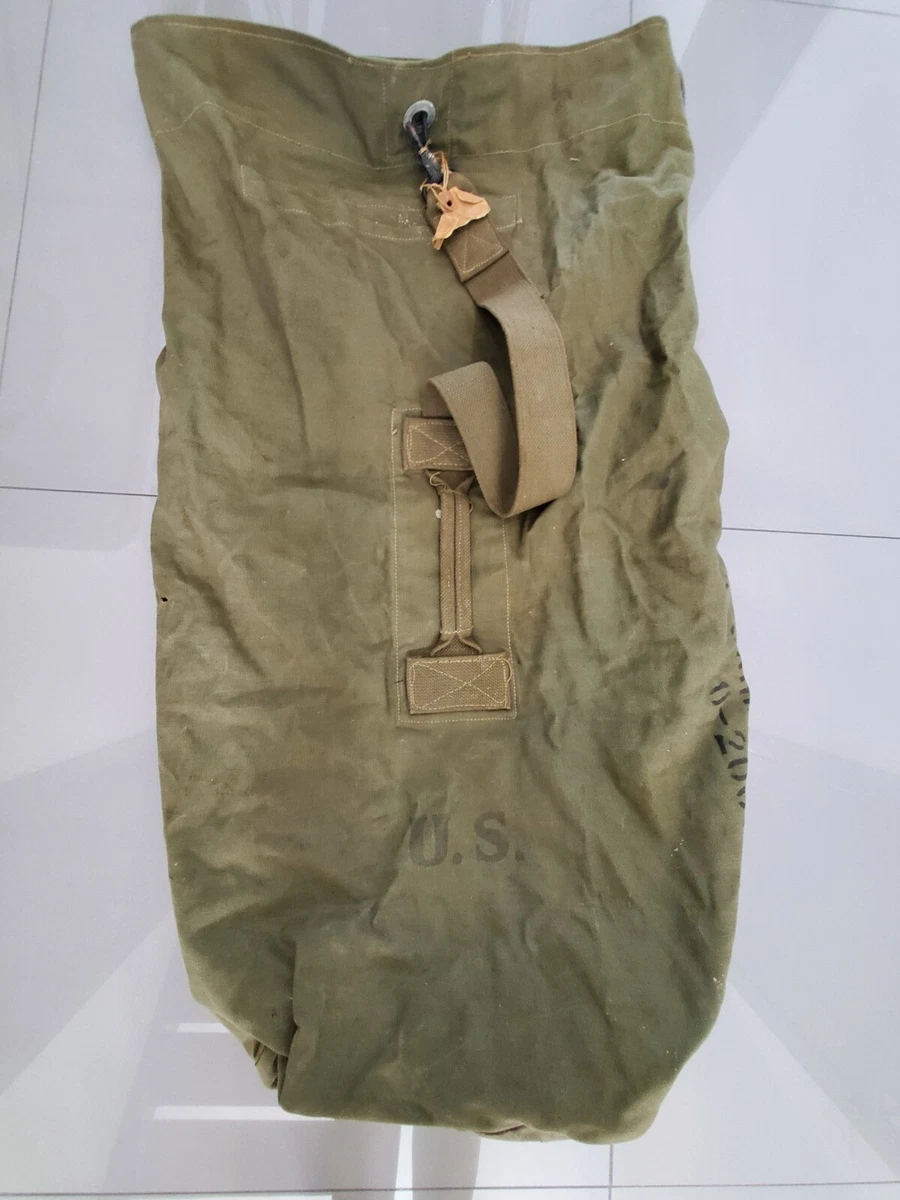 Vintage Military Duffel Bag US Army Canvas OD Green | eBay