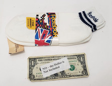 Reebok Vintage Ankle Socks - White 1988 1980s Athletic British Flag Retro - NEW
